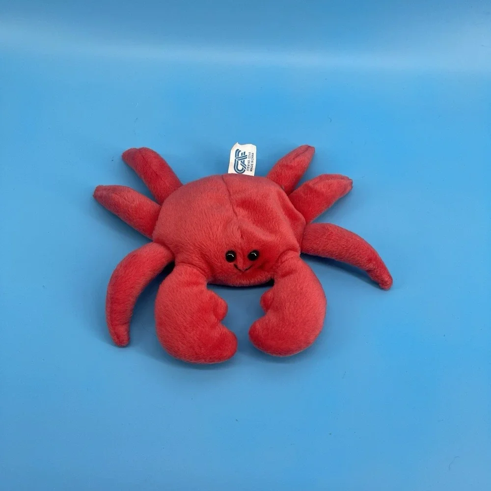 Vintage GAF Great American Fun Red Crab Plush Stuffed Animal 32544